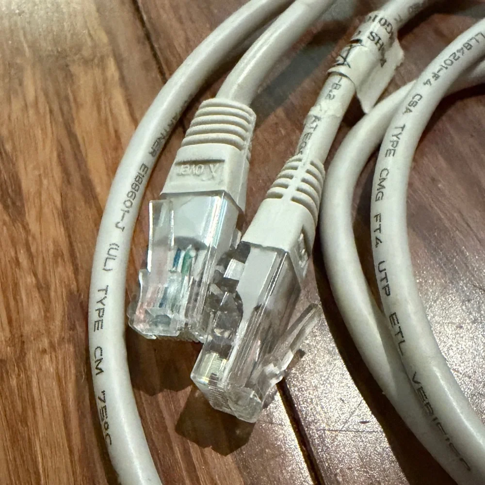 6 Assorted CAT5e Ethernet Cables - 5ft, 6ft, 10ft, 15ft, 50ft
